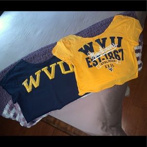 Bundle of WVU West Virginia University crop tops